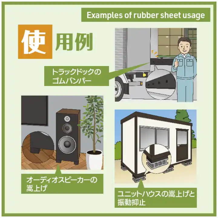 厚物合成ゴムシートの使用例