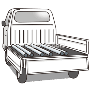 トラックの荷台にゴムマット