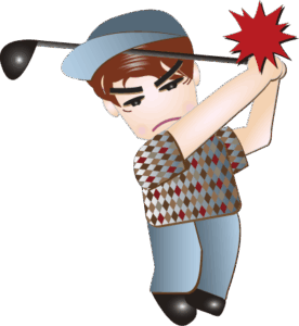 ゴルフ場の通路にゴムマットが使われています