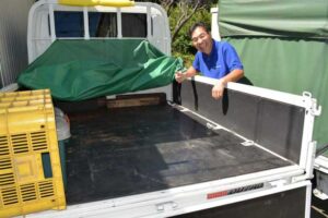 浅井金型株式会社様のトラックの荷台にゴムマットを使っていただきました！