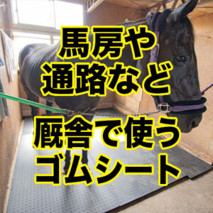馬房や通路など厩舎で使うゴムマット