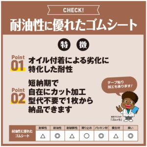 耐油性に優れたゴムシート 画像