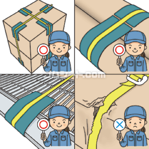 しなやかにフィットするPPバンド対応の角あてにゴムシート