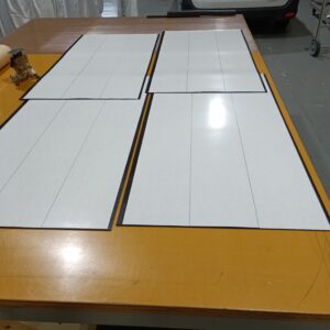両面テープ付きゴムを製作する工程