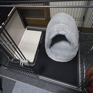 ペットケージの滑り止めにゴムマット